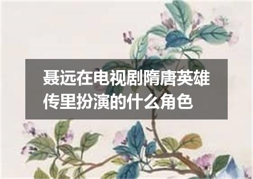 聂远在电视剧隋唐英雄传里扮演的什么角色
