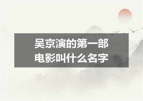 吴京演的第一部电影叫什么名字