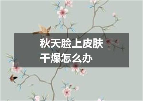 秋天脸上皮肤干燥怎么办