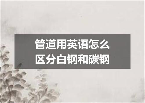 管道用英语怎么区分白钢和碳钢