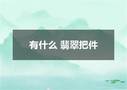有什么 翡翠把件