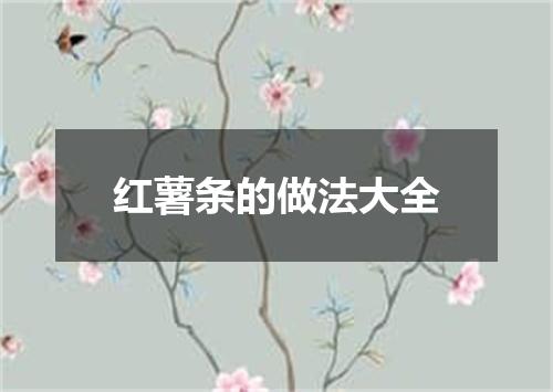 红薯条的做法大全