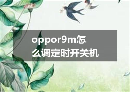 oppor9m怎么调定时开关机