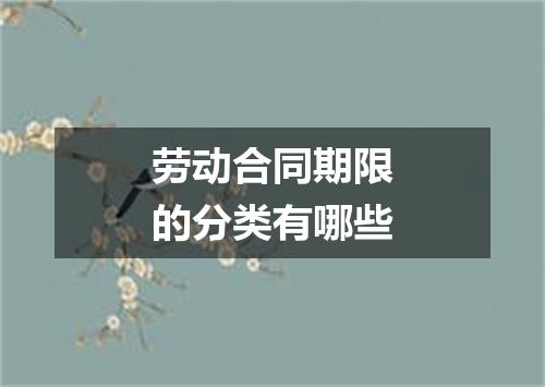 劳动合同期限的分类有哪些