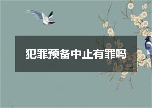 犯罪预备中止有罪吗