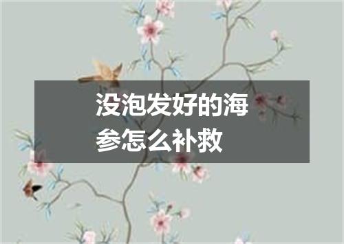 没泡发好的海参怎么补救