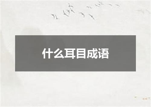 什么耳目成语