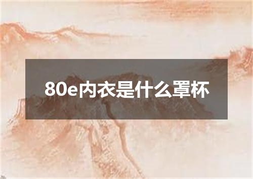 80e内衣是什么罩杯