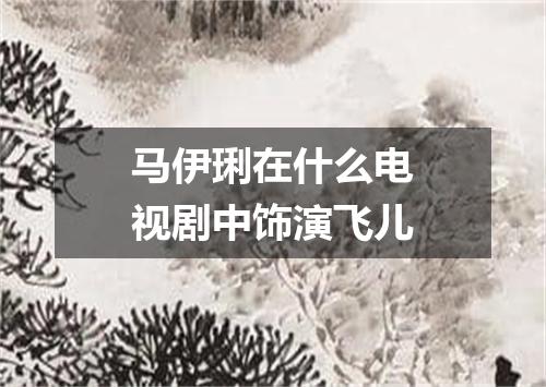 马伊琍在什么电视剧中饰演飞儿