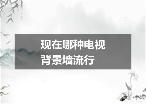 现在哪种电视背景墙流行