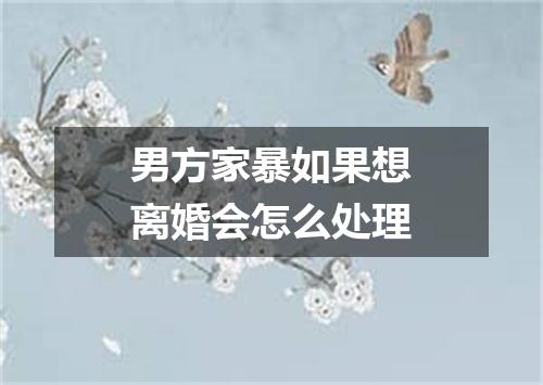 男方家暴如果想离婚会怎么处理