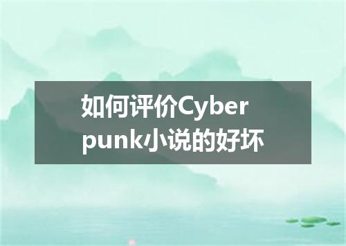 如何评价Cyberpunk小说的好坏