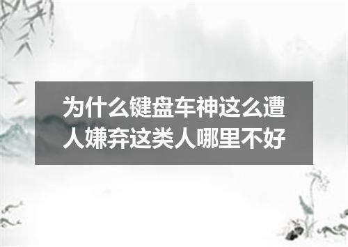 为什么键盘车神这么遭人嫌弃这类人哪里不好