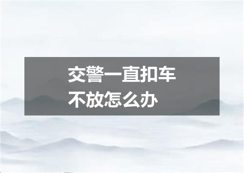 交警一直扣车不放怎么办