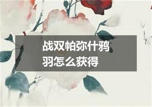 战双帕弥什鸦羽怎么获得