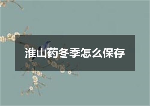 淮山药冬季怎么保存