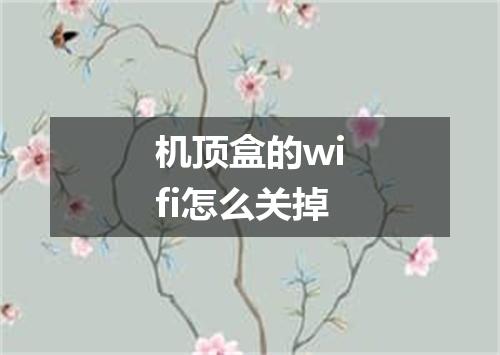 机顶盒的wifi怎么关掉