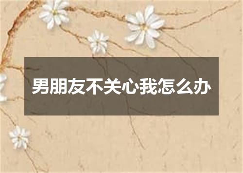 男朋友不关心我怎么办