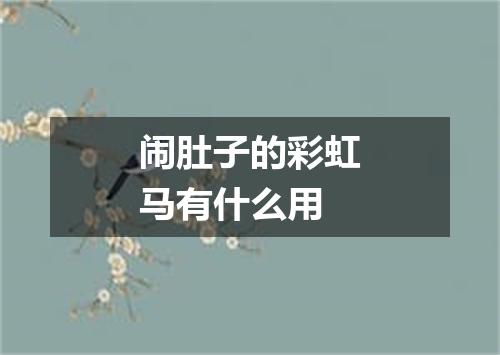 闹肚子的彩虹马有什么用