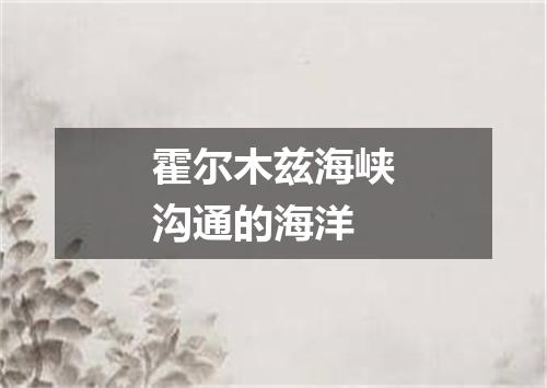 霍尔木兹海峡沟通的海洋