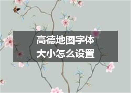 高德地图字体大小怎么设置