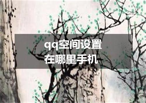 qq空间设置在哪里手机