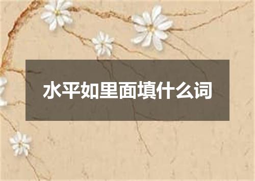 水平如里面填什么词