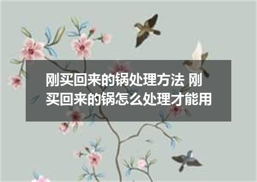 刚买回来的锅处理方法 刚买回来的锅怎么处理才能用