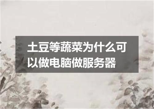 土豆等蔬菜为什么可以做电脑做服务器