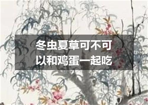 冬虫夏草可不可以和鸡蛋一起吃