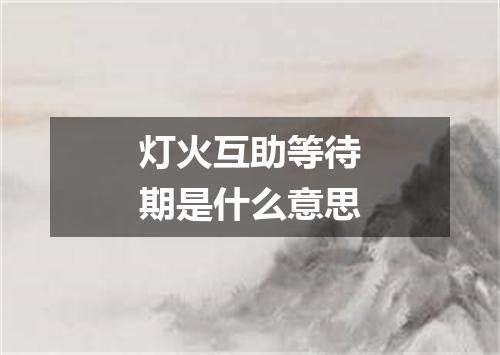 灯火互助等待期是什么意思
