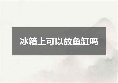 冰箱上可以放鱼缸吗