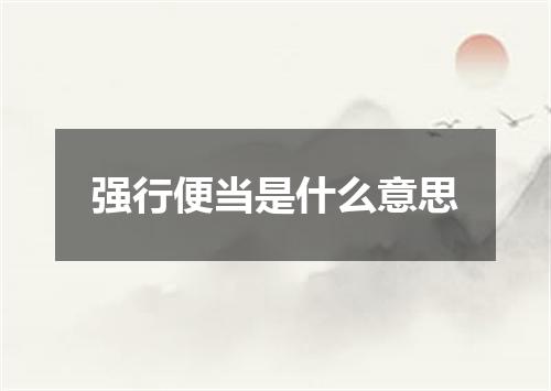 强行便当是什么意思