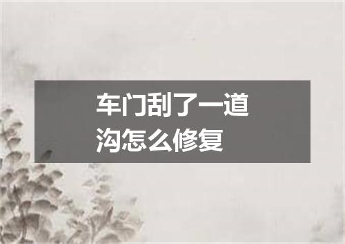 车门刮了一道沟怎么修复
