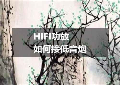 HIFI功放如何接低音炮