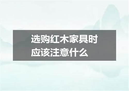 选购红木家具时应该注意什么