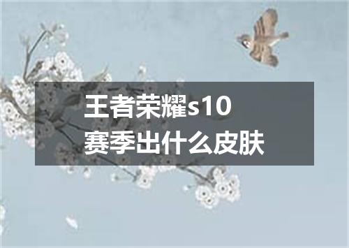 王者荣耀s10赛季出什么皮肤