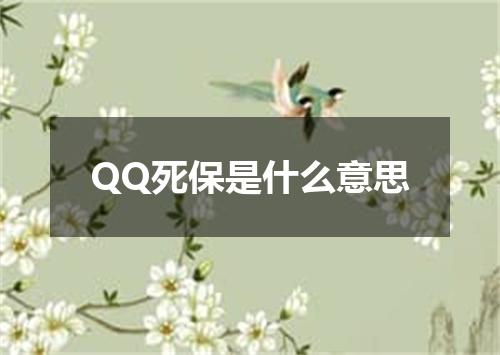 QQ死保是什么意思
