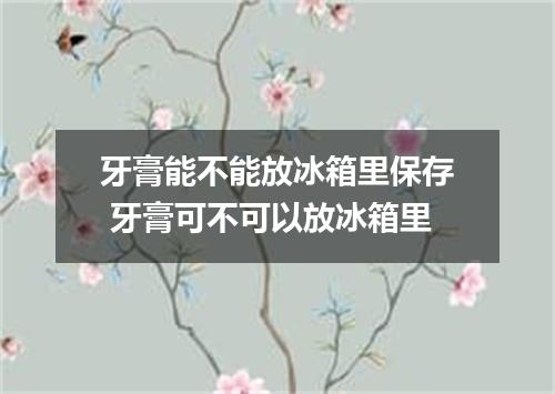 牙膏能不能放冰箱里保存 牙膏可不可以放冰箱里