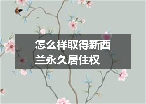 怎么样取得新西兰永久居住权