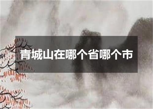 青城山在哪个省哪个市