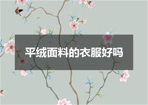 平绒面料的衣服好吗