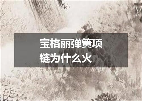 宝格丽弹簧项链为什么火