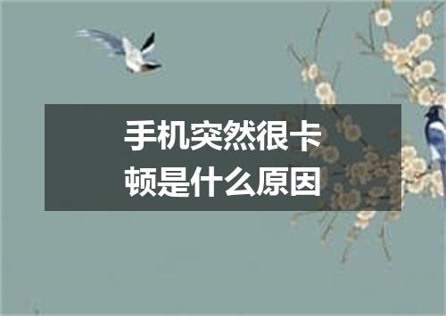 手机突然很卡顿是什么原因