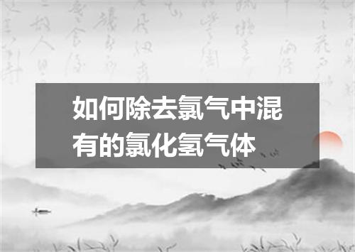 如何除去氯气中混有的氯化氢气体
