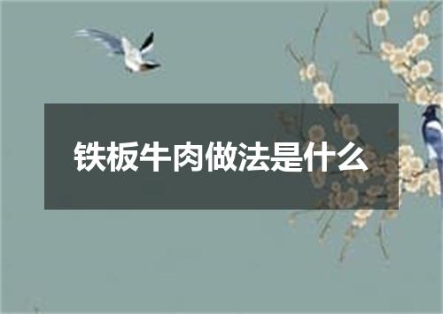 铁板牛肉做法是什么