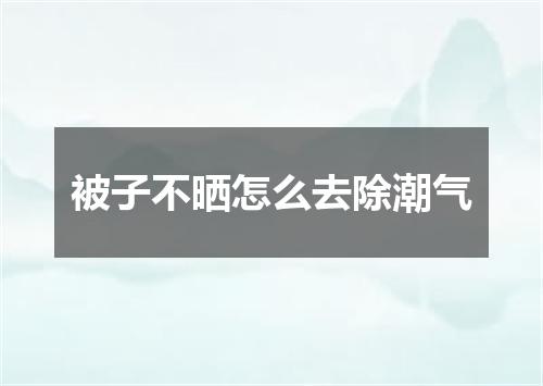 被子不晒怎么去除潮气