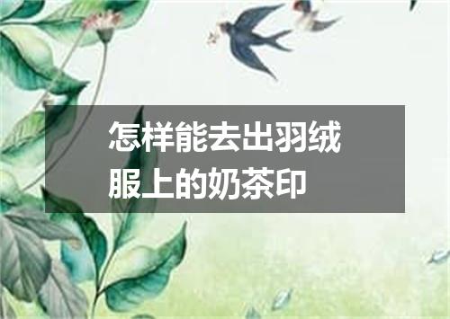 怎样能去出羽绒服上的奶茶印