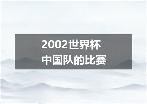 2002世界杯中国队的比赛