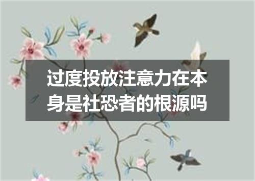 过度投放注意力在本身是社恐者的根源吗